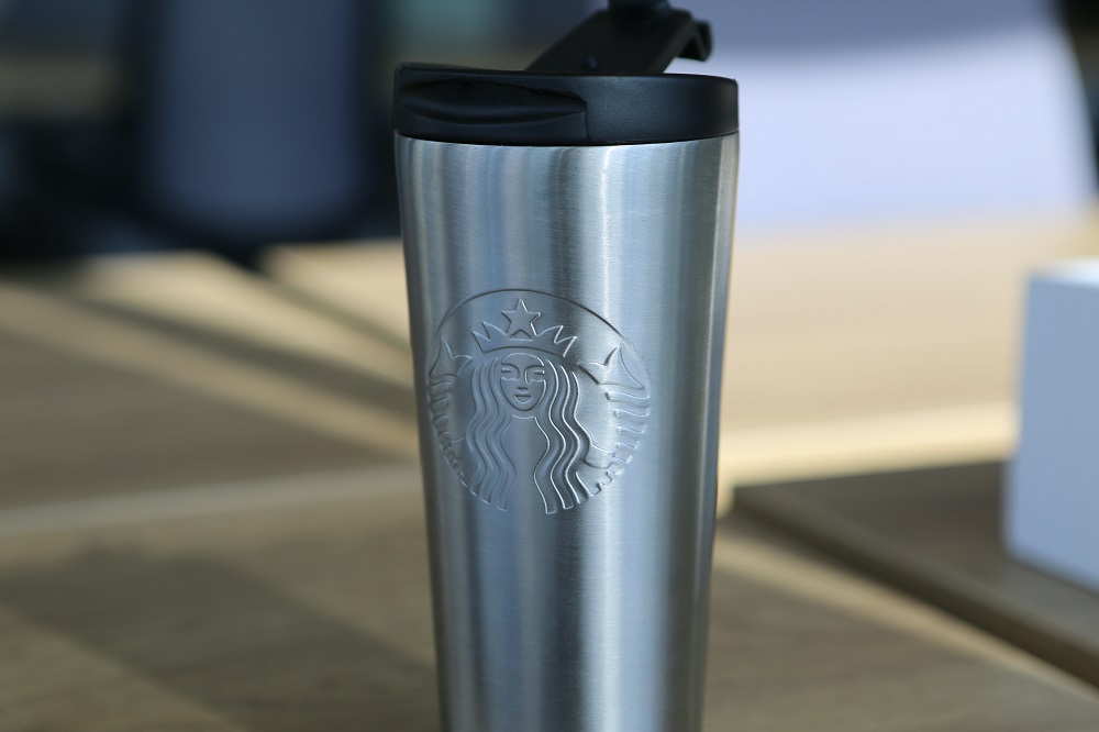 stainless coffee mug