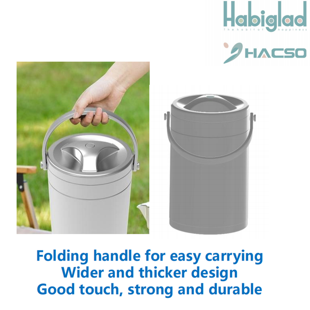 4.2L Stainless Steel Insulated Ice Bucket With Foldable Handle | Factory Wholesale Custom Logo